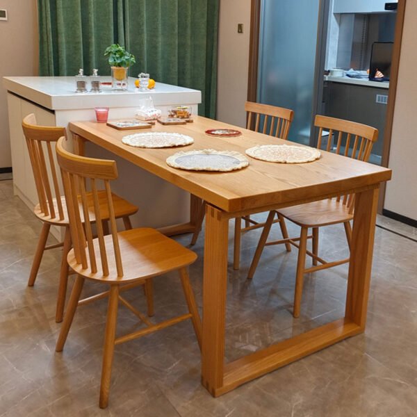 Nordic Solid Wood Dining Table Simple Ash Long Table Log Japanese Style Large Board Table Mobien Table Furniture Oak