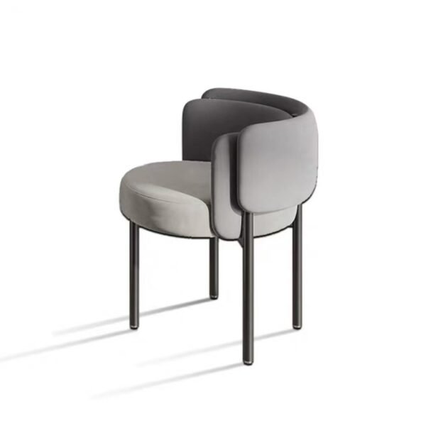 Italian Accessible Luxury Fabric Dining Chair Milk Tea Shop Cafe Reception Back Chair Sales Department Reception Negotiation Leisure Chair