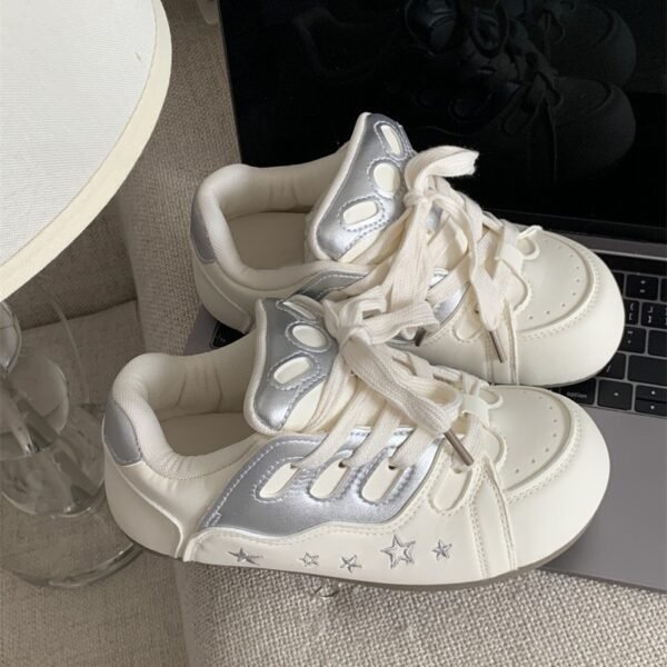 Spring Versatile Sneakers for Women 2026 New Popular Niche Thick-Soled Student Casual Sports White Shoes German Training Shoes Spring Versatile Sneakers for Women 2026 New Popular Niche Thick-Soled Student Casual Sports White Shoes German Training Shoes