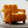 French Cream Style Casual Chair Designer Lazy Lamb Velvet Living Room Balcony Modern Simple Single Sofa Chair