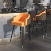 Nordic Light Luxury Bar Chair, Modern Minimalist Bar Chair, Stylish Bar Chair, Home-Use High-Back Stool, High-Legged Stool