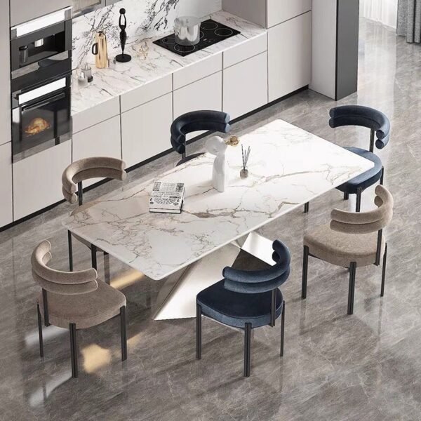 Designer dining chair Italian simple creative semi-arc back chair home dressing chair coffee shop leisure negotiation chair