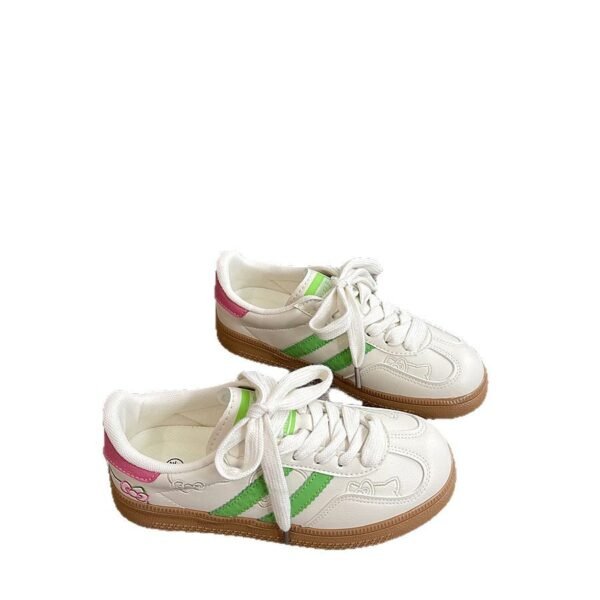 De Training Shoes Women's 2025 New Spring All-match Flat Sports Casual Shoes Ins Trendy Soft Bottom Explosions White Shoes