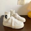 White Sneakers for Women 2026 New Popular Spring Versatile Student Casual Sports Shoes Retro Thick-Soled Height-Increasing Sneakers