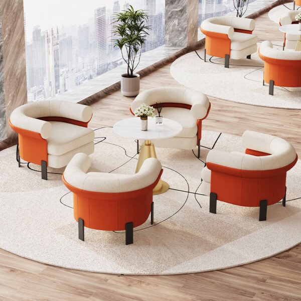 Hotel Lobby Reception Sofa Sales Office Lobby Card Seat Beauty Salon Business Office Negotiation Meeting Sofa Combination
