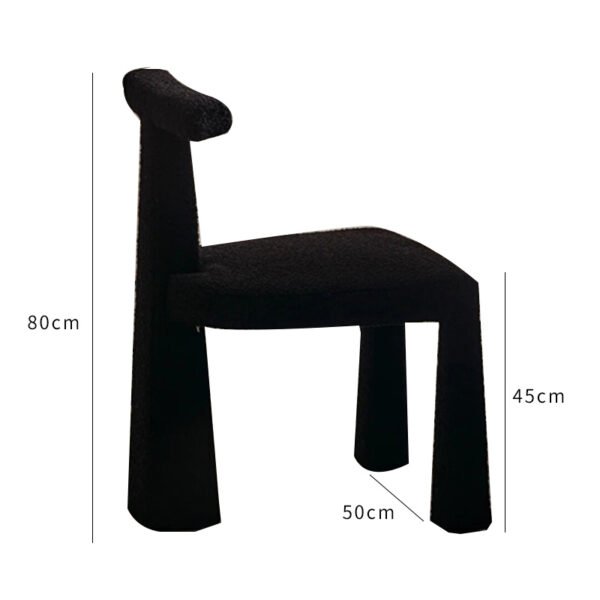 Silky Style Lambskin Dining Table and Chair Designer Chair Modern Simple Home Makeup Stool Internet Popular ins Chair