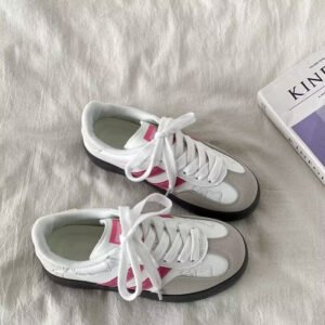 De Training Shoes Women’s 2025 New Spring All-match Flat Sports Casual Shoes Ins Trendy Soft Bottom Explosions White Shoes