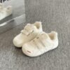 Velcro Flats White Shoes for Women 2025 New Warm Fleece-Lined Casual Sneakers Ins Trendy Versatile Sports Shoes