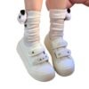Velcro Thick-soled White Shoes Women's 2025 New Explosions All-match Casual Ugly Cute Big Head Shoes Student's Platform Shoes