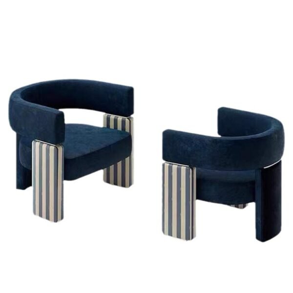 Modern Minimalist Fabric Discussion Leisure Sofa Chair Designer Single Chair Internet Celebrity Chair Nordic Metal Leisure Chair