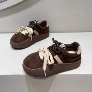 Niche Retro German Training Shoes for Women, 2026 Spring New Popular Casual Sports Sneakers, Thick-Soled Height-Increasing Dad Shoes