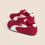 Red German Training Shoes for Women, 2026 Spring New Style Shoes, Versatile Sneakers That Match with Skirts, Niche Thin-Soled Casual Shoes, A-Gan Shoes