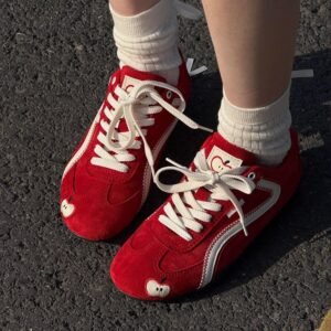 Red Apple German Training Shoes for Women 2025 Spring/Summer New Lightweight Forrest Gump Shoes Popular Versatile Sports Casual Sneakers