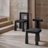 Silky Style Lambskin Dining Table and Chair Designer Chair Modern Simple Home Makeup Stool Internet Popular ins Chair