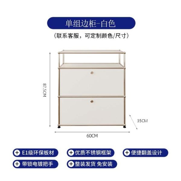 Stainless steel drawer cabinet, vintage living room combination TV cabinet, storage sideboard module, Uins minimalist modern design SM