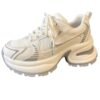 Thick-Soled Dad Shoes for Women, 2026 Spring and Summer New Versatile Breathable Mesh Sneakers, Lightweight Casual White Shoes