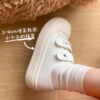 Velcro Thick-soled White Shoes Women's 2025 New Explosions All-match Casual Ugly Cute Big Head Shoes Student's Platform Shoes