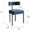 Designer dining chair Italian simple creative semi-arc back chair home dressing chair coffee shop leisure negotiation chair