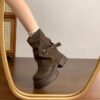 Thick-Soled Short Boots for Women 2026 New Autumn and Winter British Style Martin Boots Brown Melard Slouch Boots Trouser Boots Thick-Soled Short Boots for Women 2026 New Autumn and Winter British Style Martin Boots Brown Melard Slouch Boots Trouser Boots