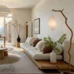 Modern Song-Style Aesthetic Solid Wood Sofa, Simple Living Room, Large and Small Apartment, Three-Seater, Minimalist Row Sofa