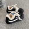 Plush German Training Shoes for Women 2025 Winter New Student Versatile Warm Cotton Shoes Flats Casual Sports Sneakers Plush German Training Shoes for Women 2025 Winter New Student Versatile Warm Cotton Shoes Flats Casual Sports Sneakers