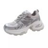Silver Thick-Soled Height-Increasing Dad Sneakers for Women, 2026 Summer New Model, Breathable Mesh, Versatile Casual Height-Increasing Sports Shoes