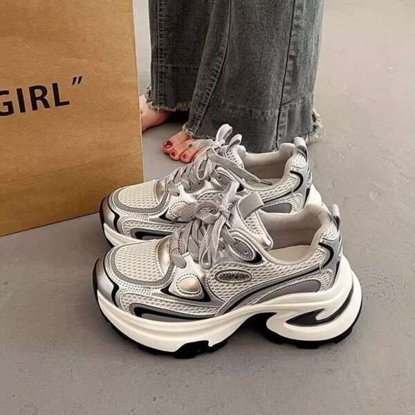 Thick-Soled Dad Shoes for Women, 2026 Spring New Popular Thin Mesh Breathable Sneakers, Versatile Casual Sports Shoes