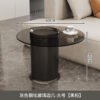 Modern Simple Light Luxury Minimalist Rock Board Coffee Table Small Apartment Living Room Home Tea Table Small Size Round Coffee Table Combination Table