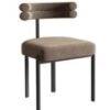 Designer dining chair Italian simple creative semi-arc back chair home dressing chair coffee shop leisure negotiation chair