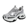 Popular Versatile Thick-Soled Dad Shoes for Women, Height-Increasing for Petite Individuals, 2026 Spring/Summer New Super Trendy Silver Sports Casual Shoes