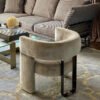 Modern Minimalist Fabric Discussion Leisure Sofa Chair Designer Single Chair Internet Celebrity Chair Nordic Metal Leisure Chair