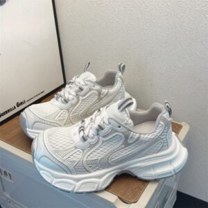 Women’s Dad Sneakers Summer Mesh Breathable Shoes 2026 New Casual Sports Shoes Thick-Soled Lightweight Running White Shoes