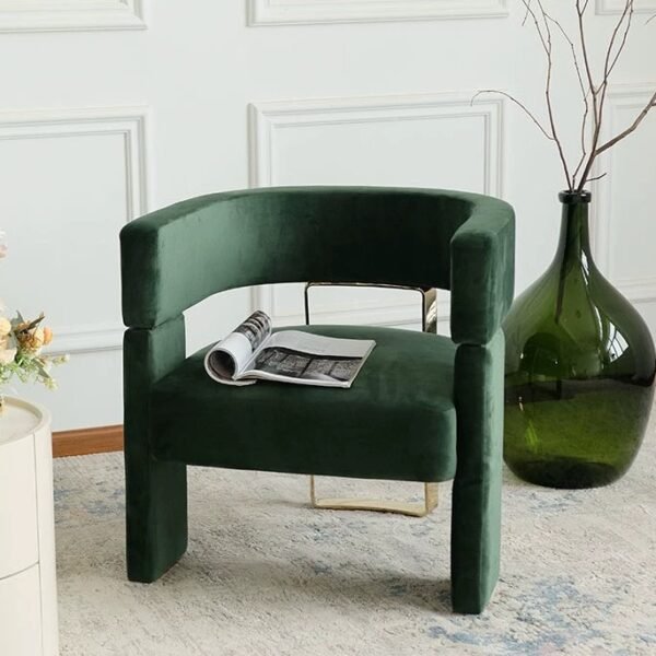 Modern Minimalist Fabric Discussion Leisure Sofa Chair Designer Single Chair Internet Celebrity Chair Nordic Metal Leisure Chair