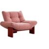 Simple and modern plaid fabric sofa, designer style, suitable for living rooms, bedrooms, and balconies, with solid wood frame