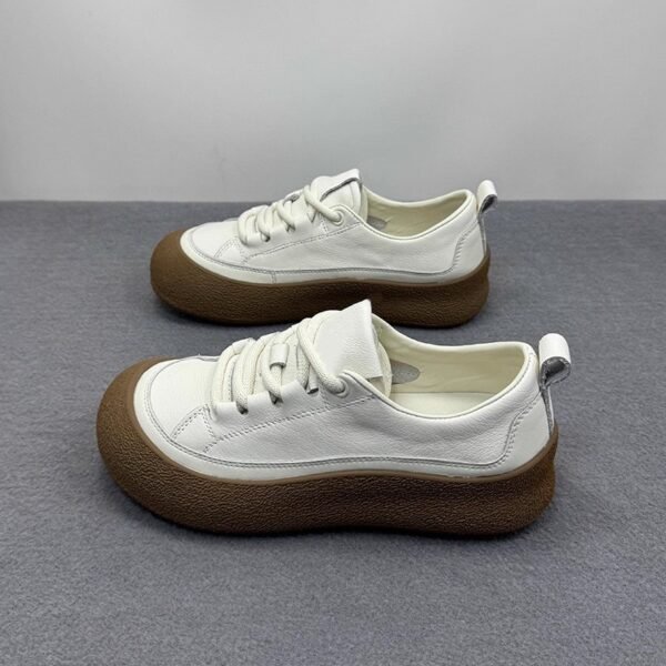 Thick-Soled Moral Training Shoes for Women 2025 Spring & Fall New Versatile Retro Heightening Casual White Shoes Popular Sports Sneakers