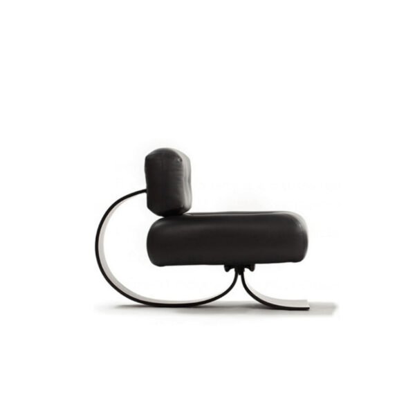 Black peach K Hotel Villa living room single sofa Italian Modern Art minimalist shaped metal fishtail leisure chair