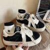 Canvas Shoes for Women 2025 Spring and Autum New Retro Shoes Ins Trbottomy Versatile Niche Student Thick-Soled Casual Sneakers