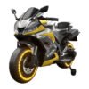 Extra-Large Kids Electric Motorcycle, Two-Seater, Ages 3-10, Bluetooth, Light-Up Wheels
