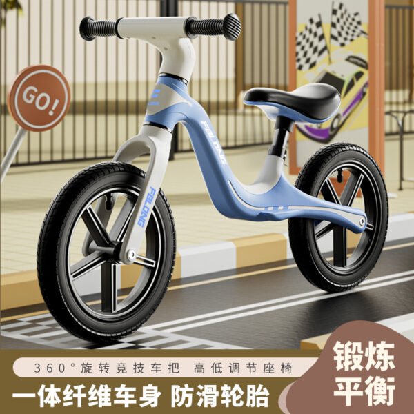 Kids Balance Bike, Pedal-Less, 12-Inch Nylon Frame with Inflatable Wheels (Ages 3-6)
