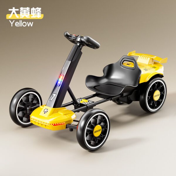 Kart électrique pliable pour enfants - Véhicule porteur à quatre roues avec télécommande, sans assemblage