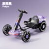 Kart électrique pliable pour enfants - Véhicule porteur à quatre roues avec télécommande, sans assemblage