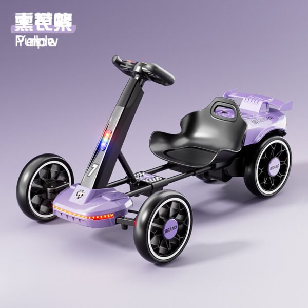 Kart électrique pliable pour enfants - Véhicule porteur à quatre roues avec télécommande, sans assemblage