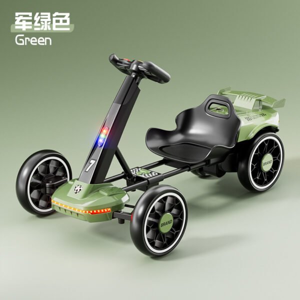 Kart électrique pliable pour enfants - Véhicule porteur à quatre roues avec télécommande, sans assemblage