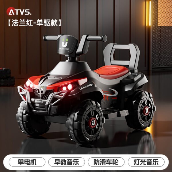 Kids Electric Four-Wheel Beach Buggy Ride-On, Lights & Music, Optional Remote Control
