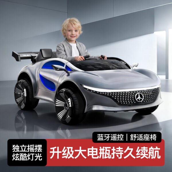 Kids' Electric Ride-On Car - 4WD Remote Control with Swing Mode and Leather Seat