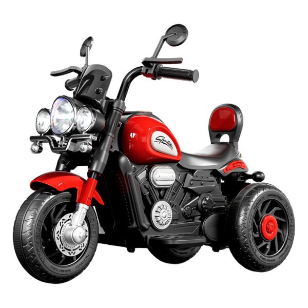 Kids Electric Ride-On Motorcycle Tricycle, Rechargeable, Lights & Music, Optional Remote