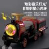 Kids Electric Ride-On Train with Track, Rechargeable, Music & Lights, Mist Spray, Optional Remote