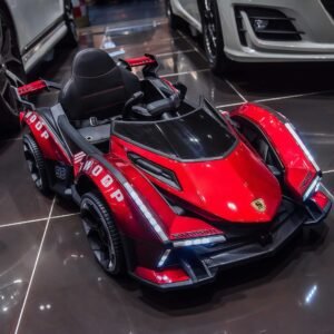 Kids Electric Sports Car Ride-On, 4-Wheel, Remote Control & Swing, Rechargeable