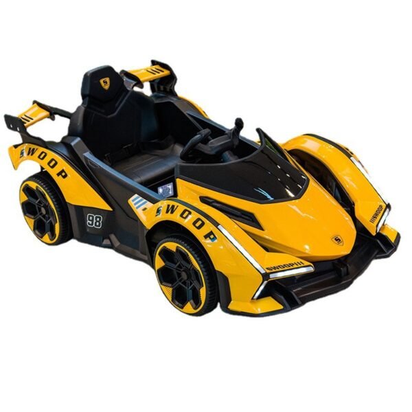 Kids Electric Sports Car Ride-On, 4-Wheel, Remote Control & Swing, Rechargeable