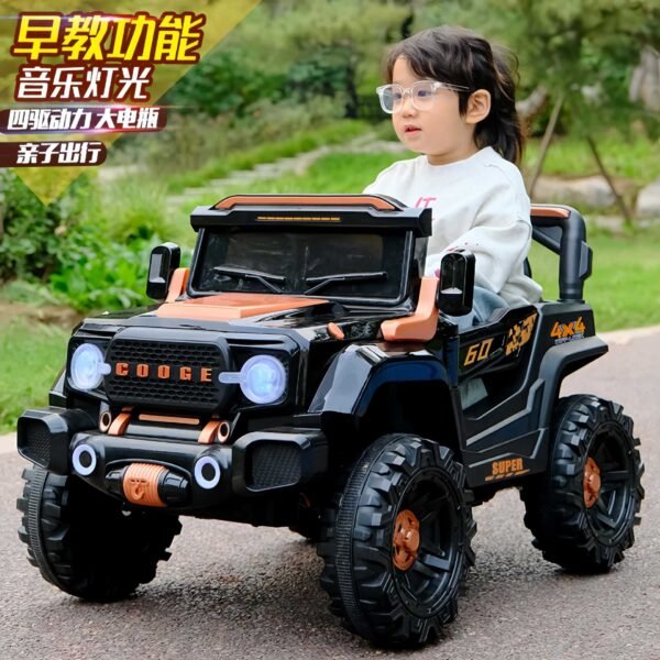 Kids Electric Two-Seater Off-Road Ride-On Car, Remote Control, Swing, Rear Sand Shovel